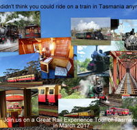 Great Rail Experiences  Tasmania Tour 2017 - Accommodation Yamba