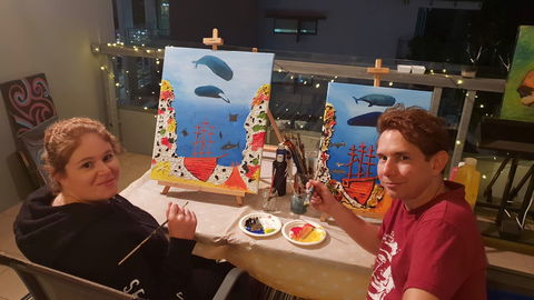 Paint And Sip Social Art Classes (2 For 1) - Accommodation Yamba 0