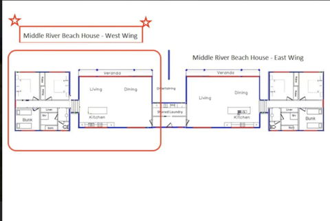 Middle River Beach House, Western House - Accommodation Yamba 19