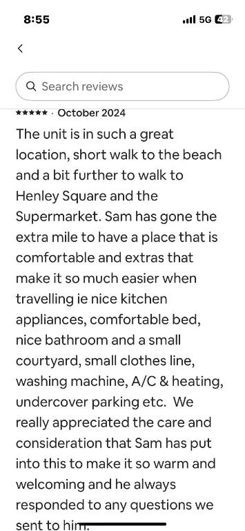 Sams Henley Beach Garden Unit - Accommodation Yamba 1
